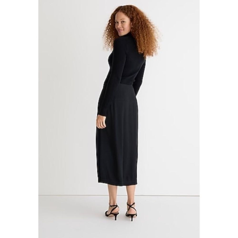 J. Crew Black Midi Skirt with Gold Buttons - Picture 2 of 9